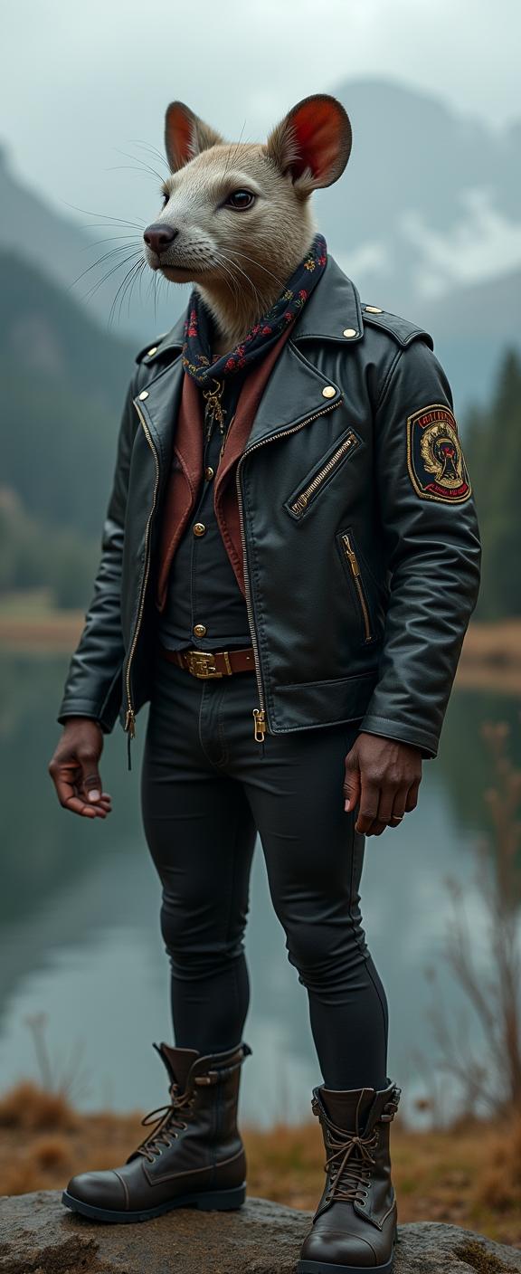 stylized by Deirdre Sullivan Beeman and Nathan Coley and Marc Lagrange , photograph, concept art, full body shot of y o fit Ashkenazi Corporal Amadou of Opulence
