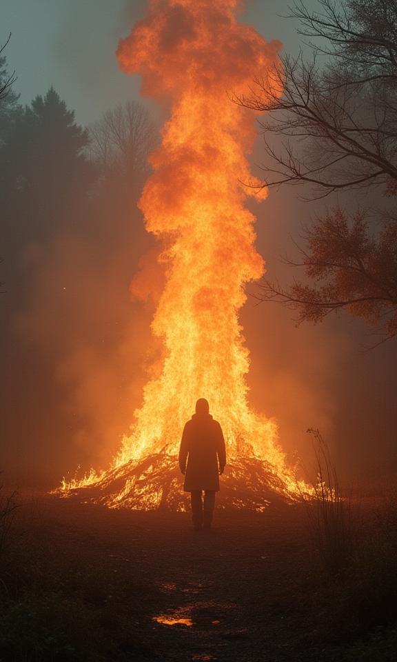 art by Eve Arnold and Brooke Shaden and Harvey Stein , photograph, majestic, knee level shot of a Domestication of fire by Humankind