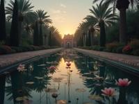 by Mark Seliger and Harold Edgerton and Dan Witz , photograph, Algerian garden with Tulip, insane details