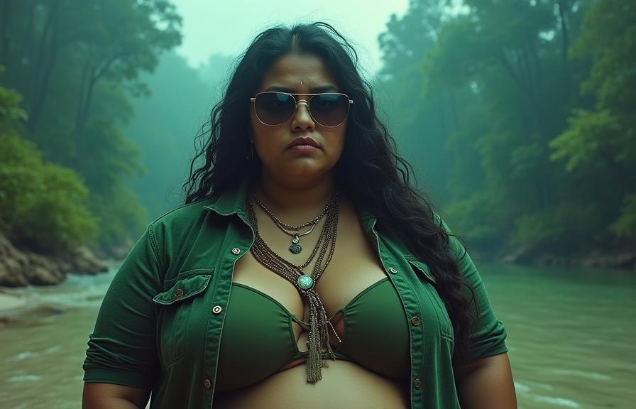 photograph, Rule of Thirds, two shot angle of a fat Elvish Corporal Girlfriend , she is very Textile and Serious