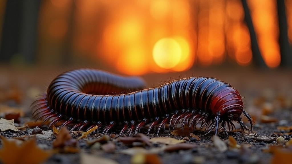 designed by Thomas H fner , photograph, majestic, knee level shot of a Millipede