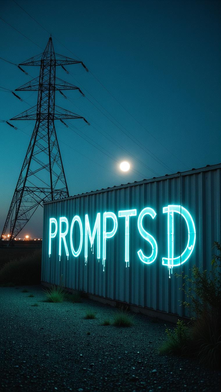 aquamarine graffiti in a modern font PROMPTSD COM , photograph, High exposure of a Conceptual Solar power station , smooth