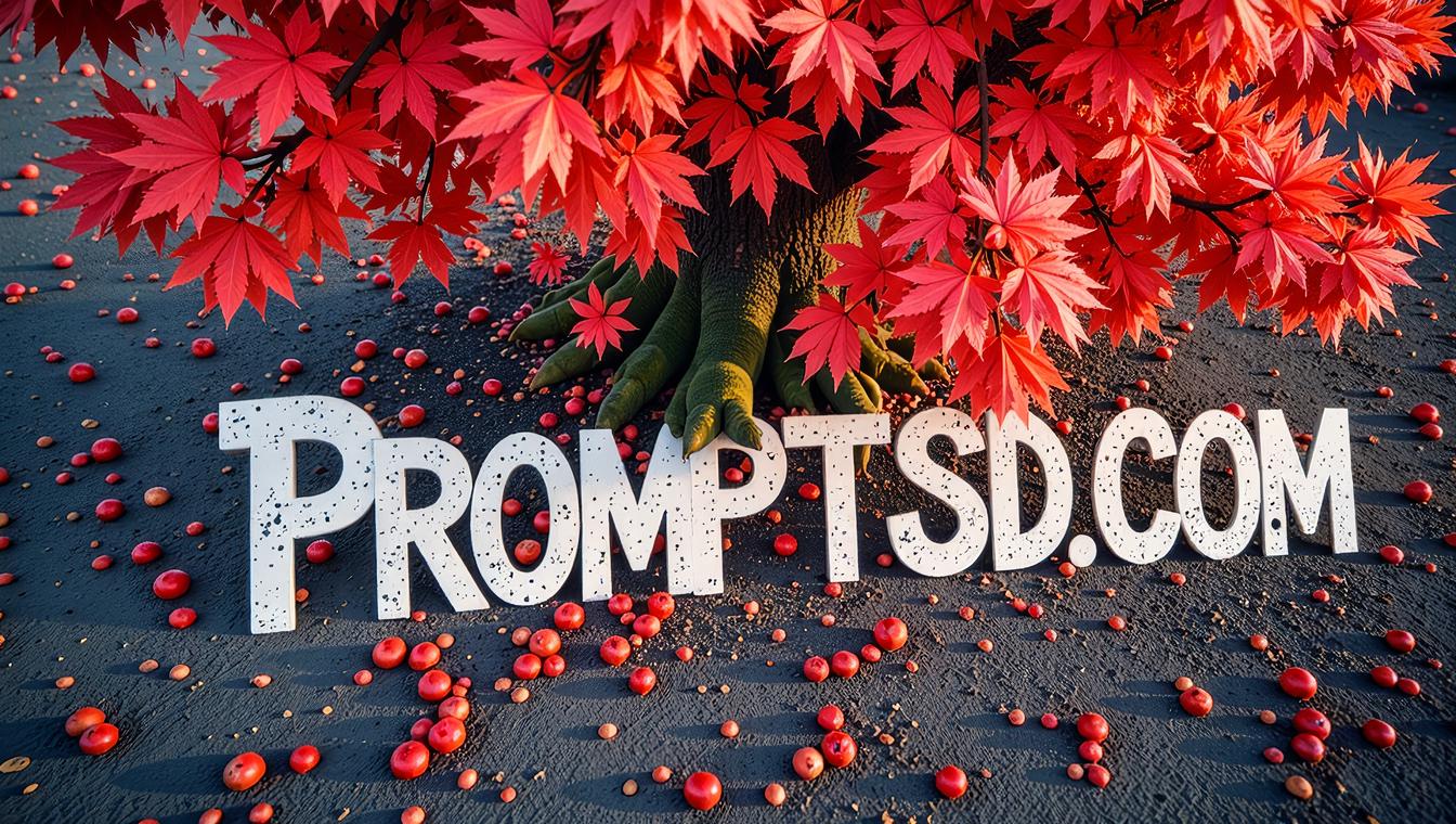 russet graffiti in a modern font PROMPTSD COM , photograph, top down view of a Red and White Tree Mulberry , kawaii details