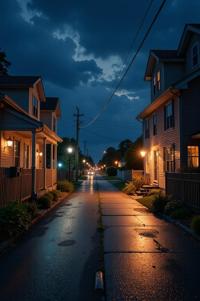 photograph, landscape of a Mundane Nice, at Nighttime, Ultra Real
