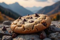 photograph, Level Belarusian chocolate chip cookie , it is with Mathematical patterns, insane details