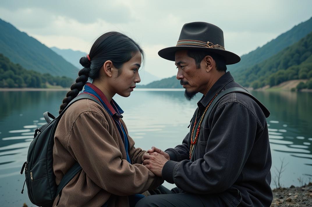photograph, stout traditional Hmong Canvasback , the person is Tragic, Programmer