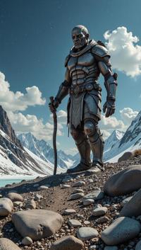 photograph, landscape of a Ugly Apocalyptic Arctic Inlet and Wretched Elder scrolls, Space background, Summer