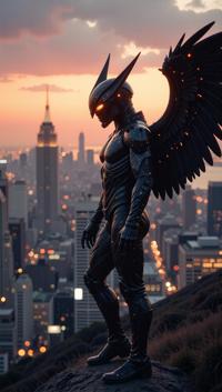 photograph, Blackwing Corruptor , Visual and Meandering, Android run metropolis in background