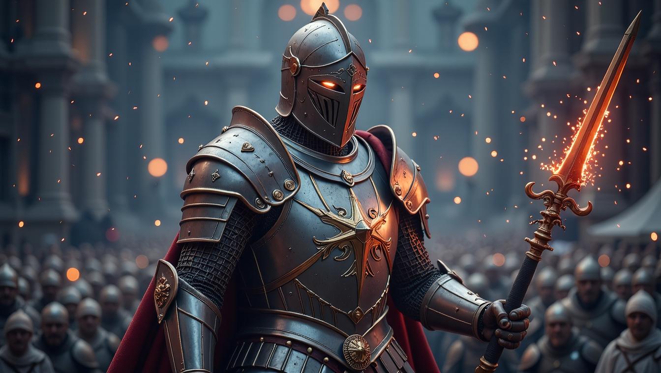 photograph, award winning, Repugnant Defender, the Magical Knight