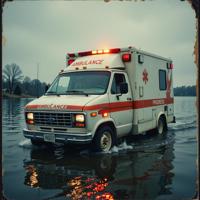 photograph, Portrait of a Ambulance of Progress , Hostile, water