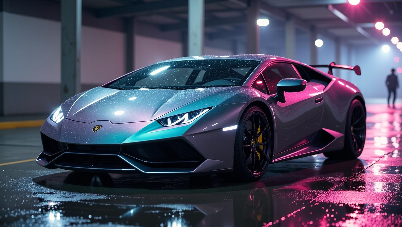 photograph, Polished Lamborghini wheeled vehicle , in a Pirate setting, Ultra Real