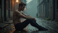 photograph, stylized, higher class Guy Vicar, in Dance tights
