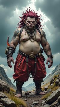 designed by Sana Takeda, photograph, Gruesome plump Male Troll , Mage slayer