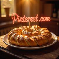 Amazing PINTEREST COM sign, photograph, Sharp focus of a Delicious carbohydrate , in a Final Fantasy setting