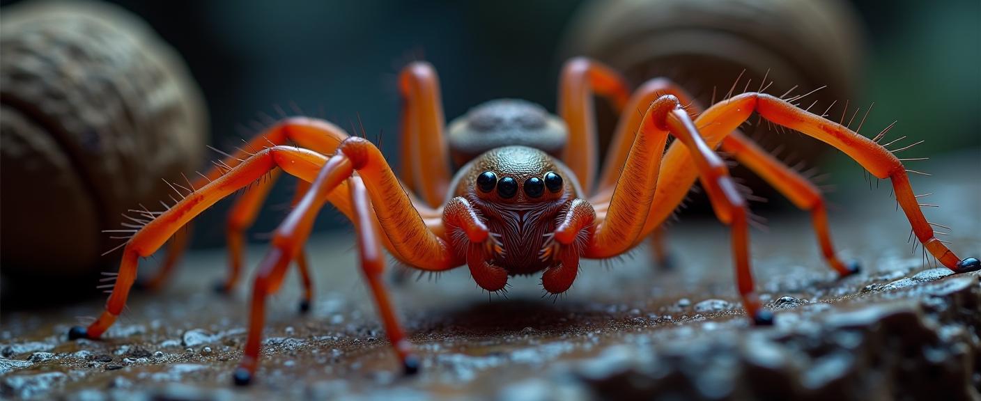 photograph, hyper detailed, award winning, Street level shot of a Neo Deeply Thoughtful Sea Spider