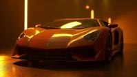 designed by Koloman Moser , photograph, Modern Art, Supersized Hyper Creative Rubbery Lamborghini