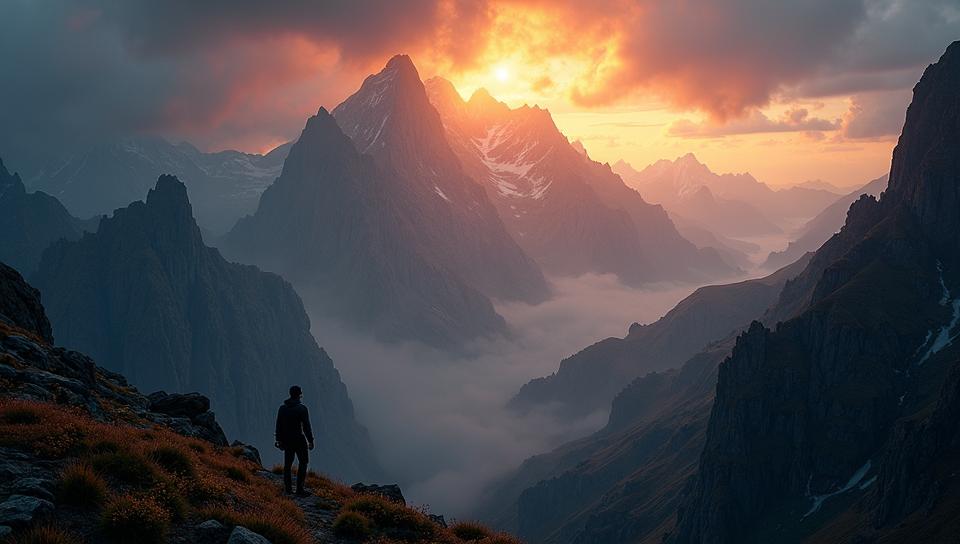 photograph, Amulet , mountains, Technopunk