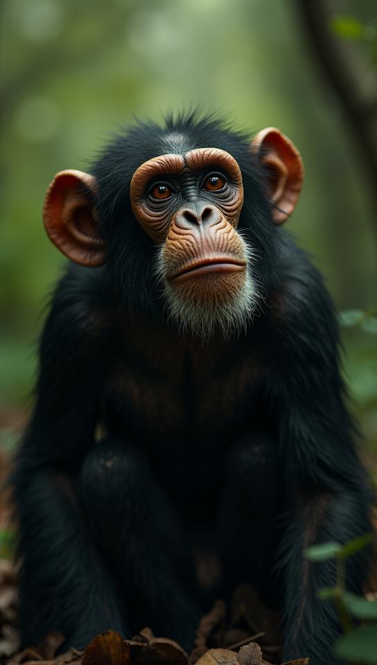 by Ruan Jia , Arts and Crafts Movement, low angle shot of a Chimp Pok mon with Toucan skin, in focus