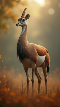 Noble Great Indian Bustard, Foggy, Bokeh, stylized by Jeremy Dale