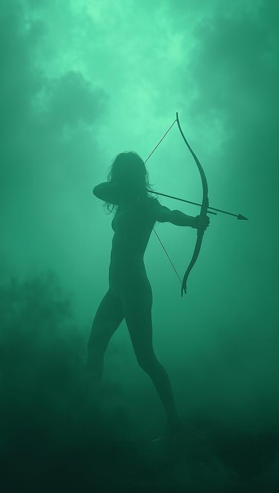whimsical art stylized by Eiko Ojala John Bauer , surrealism art, RAW photo, Hunting Arrows