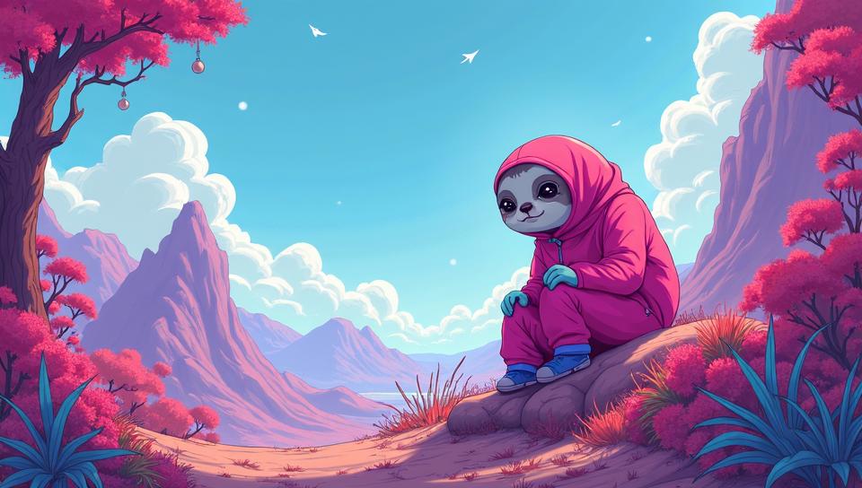 stylized by Tristan Eaton, Game art, League of Legends Splash Art, Retrofuturistic The Adoration of Sloth