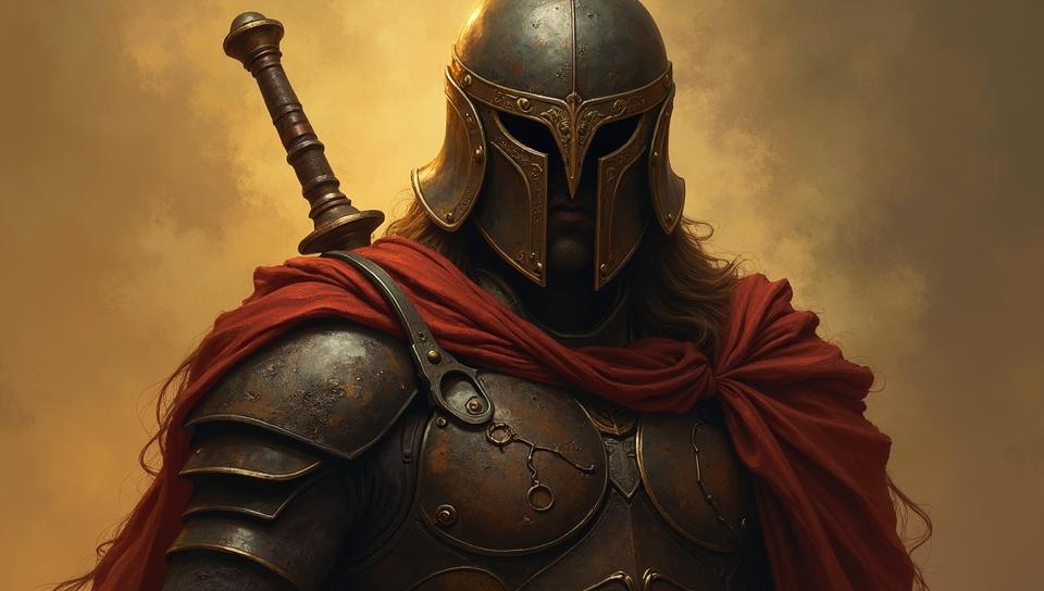 fantasy art stylized by Kerem Beyit, Weaponsmith Male God, dressed in Helmet, plain Underwrapped background