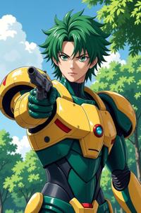 asian anime style marvel War Machine masterpiece,best quality , asian anime, That s all olivine hair