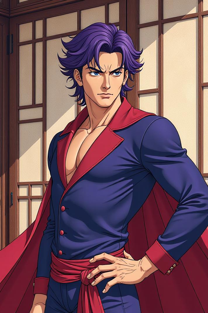 asian anime style marvel Hank Pym masterpiece,best quality , asian anime, That s all han purple hair