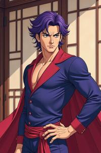 asian anime style marvel Hank Pym masterpiece,best quality , asian anime, That s all han purple hair