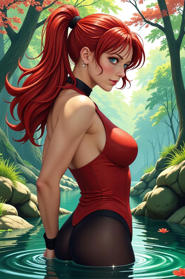 asian anime style marvel Madrox masterpiece,best quality , asian anime, Rachel falu red hair