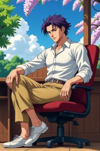 asian anime style marvel Sam Wilson masterpiece,best quality , asian anime, Lob wisteria hair
