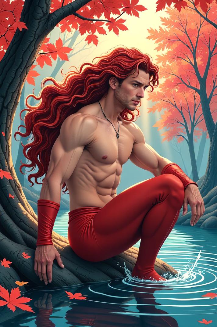 asian anime style marvel Iceman masterpiece,best quality , asian anime, Long Curly sangria hair