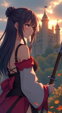 anime sexy style , autumn, masterpiece , best quality