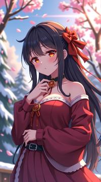 anime sexy style , winter, masterpiece , best quality