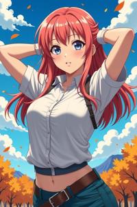 asian anime style marvel Dazzler masterpiece,best quality , asian anime, That s all salmon hair