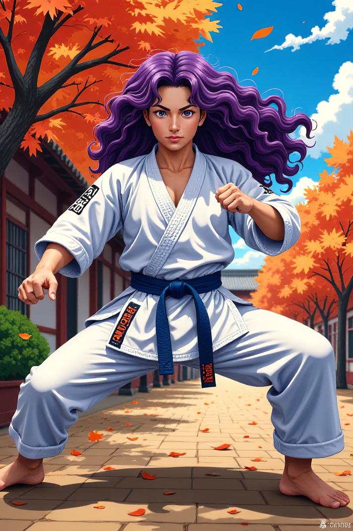 asian anime style marvel Shatterstar masterpiece,best quality , asian anime, Long Curly purple hair