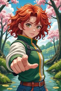 asian anime style marvel Trauma masterpiece,best quality , asian anime, Over Eye Curly firebrick hair