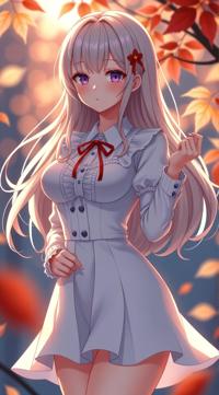 anime sexy style , autumn, masterpiece , best quality