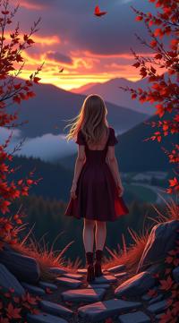 anime sexy style , autumn, masterpiece , best quality