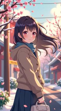 anime sexy style , winter, masterpiece , best quality