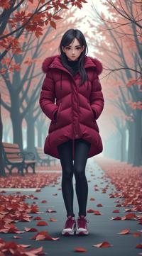 anime sexy style , autumn, masterpiece , best quality