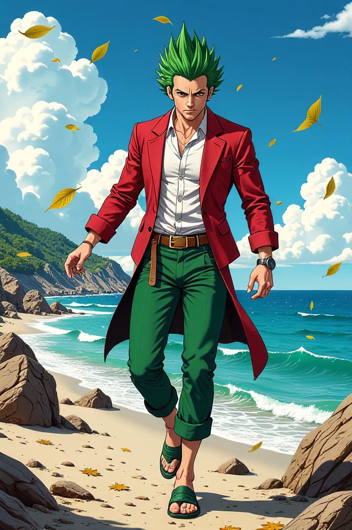 asian anime style marvel Xorn masterpiece,best quality , asian anime, Mohawk Fan office green hair