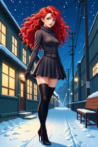asian anime style marvel Night Thrasher masterpiece,best quality , asian anime, Rachel Curly myrtle hair