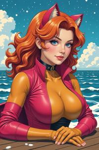 asian anime style marvel Kitty Pryde masterpiece,best quality , asian anime, Buffont pumpkin hair