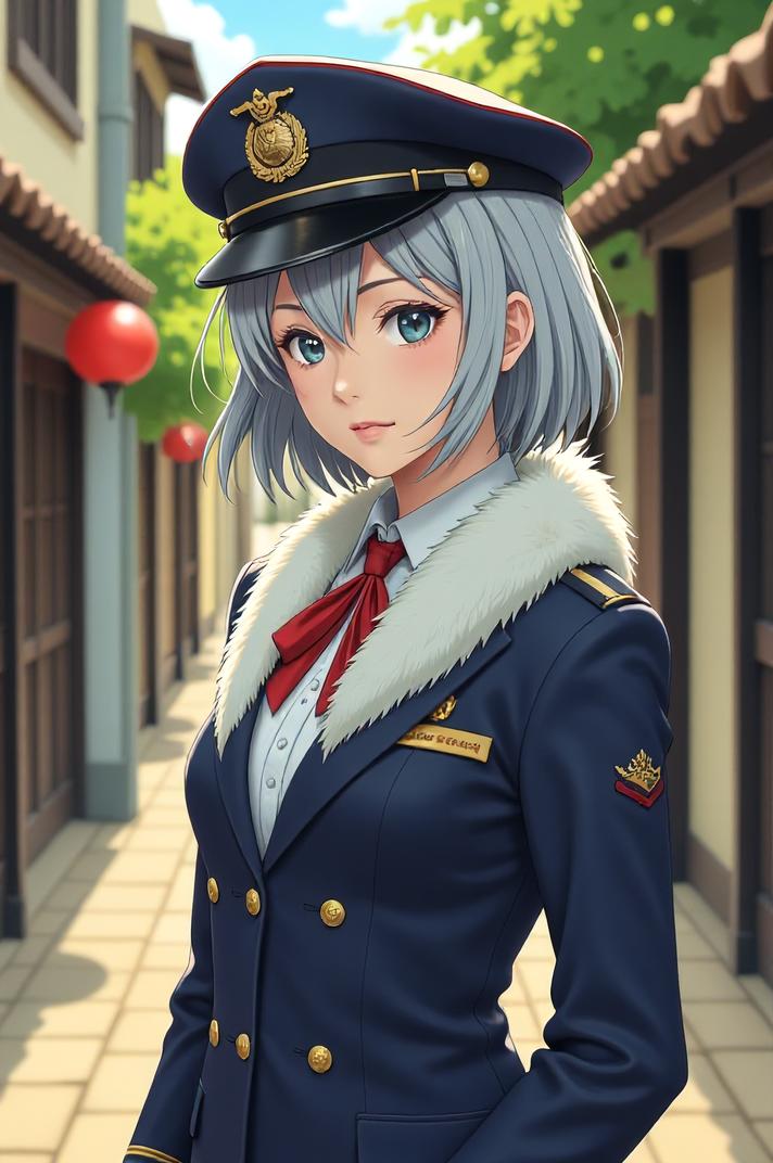anime style masterpiece,best quality , Right Parting lemon hair, summer