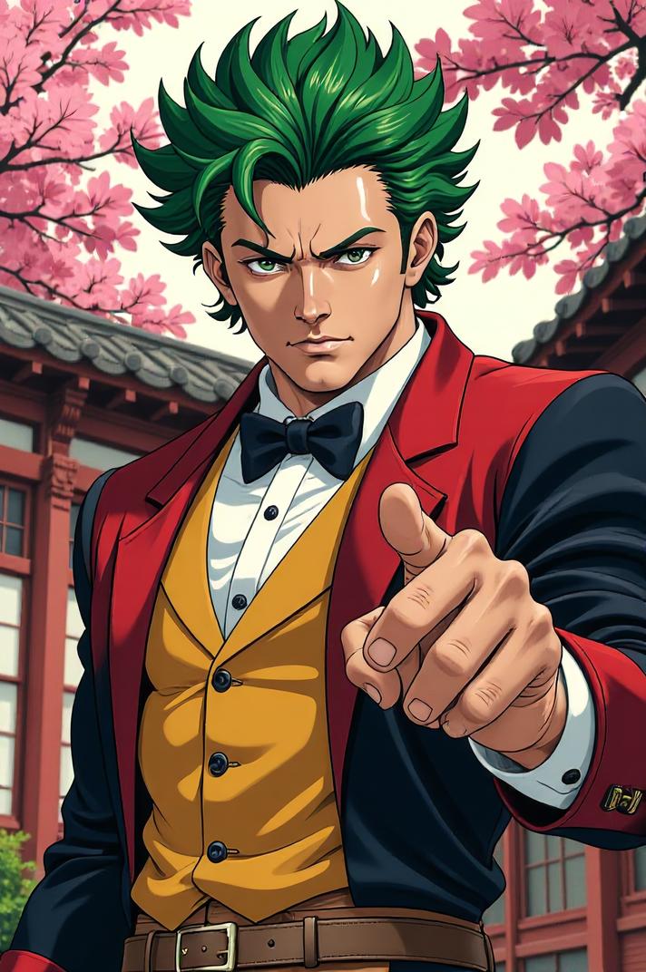 asian anime style marvel Luke Cage masterpiece,best quality , asian anime, Greased Back harlequin hair