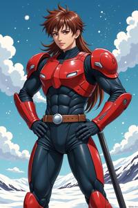 asian anime style marvel War Machine masterpiece,best quality , asian anime, Mullet brown hair