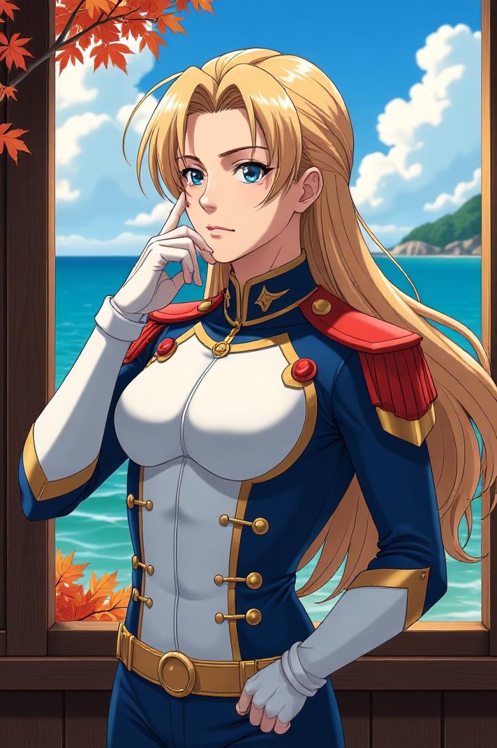 asian anime style marvel The Captain masterpiece,best quality , asian anime, Long Center Parting ecru hair