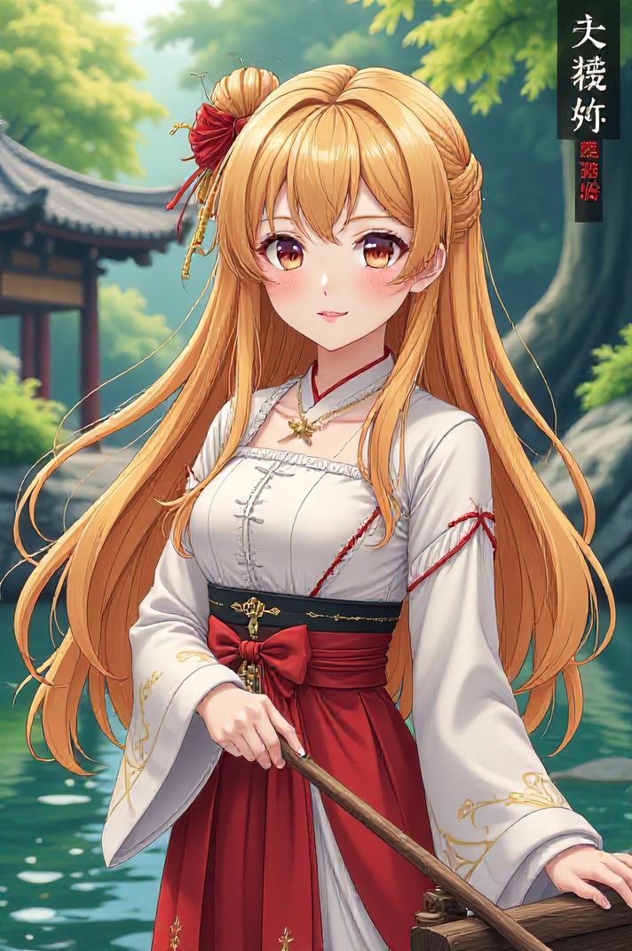 chinese anime style masterpiece,best quality , chinese anime, Long gold hair
