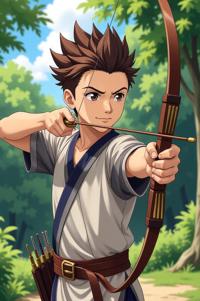 asian anime style marvel Franklin Richards masterpiece,best quality , asian anime, Mohawk Fan van dyke brown hair